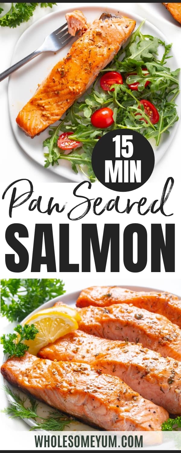 Pan fried salmon recipe pin