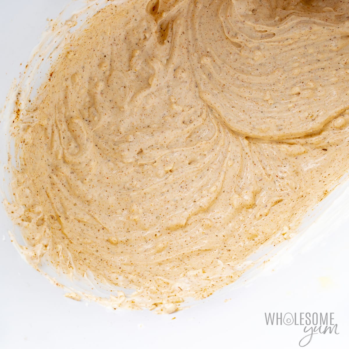 Sour cream and cream cheese mixture beat together.