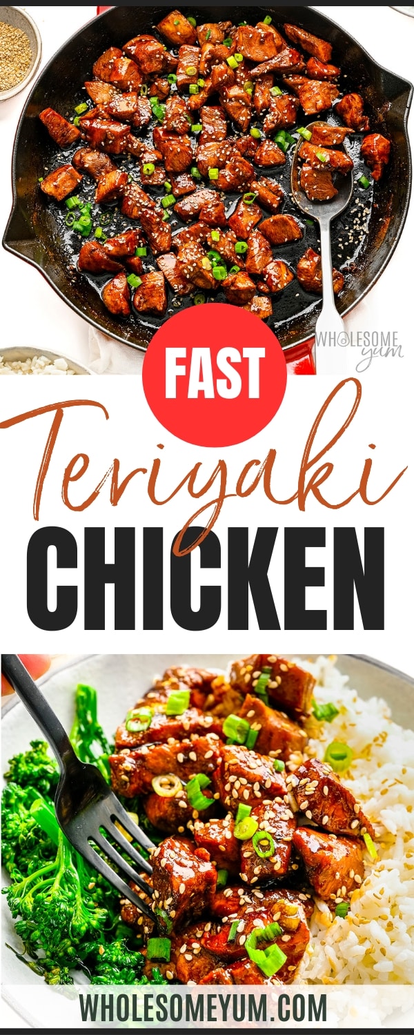 Teriyaki chicken recipe pin.